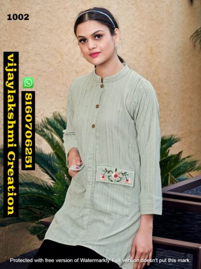 Grace by Kurti Times D.No 1002 Girls Western Short Tops in Singles and Full Catalog