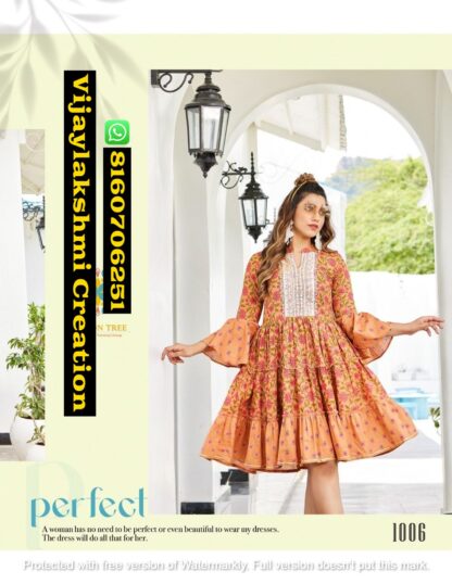 Passion Tree Flair Talk Vol D.No 1006 Tunic Tops In Singles And Full Catalog