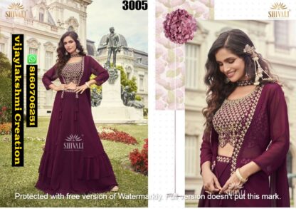 Shivali Alisha The Legacy 3 D.No 3005 Indo Western Dress In Singles And Full Catalog