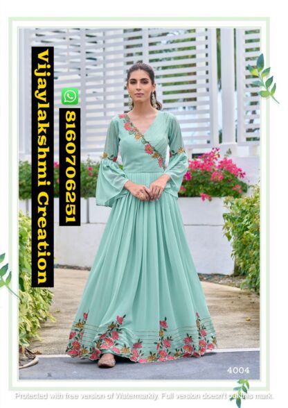 Vamika Sofiyan D.No 4004 Georgette Gown In Singles And Full Catalog