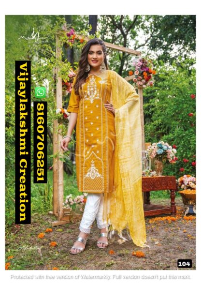 Mayur Adaah 104 Chinon Readymade Suit In Singles And Full Catalog