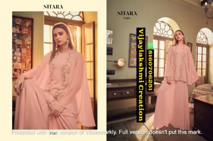 Nitara Ghazal Vol 3 D.No 7101 Georgette Readymade Top With Divider Pant in Singles And Full Catalog
