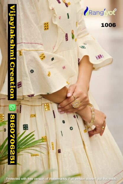 Rangjyot Unique Vol 1 D.No 1006 Fancy Designer Short Tunics In Singles And Full Catalog