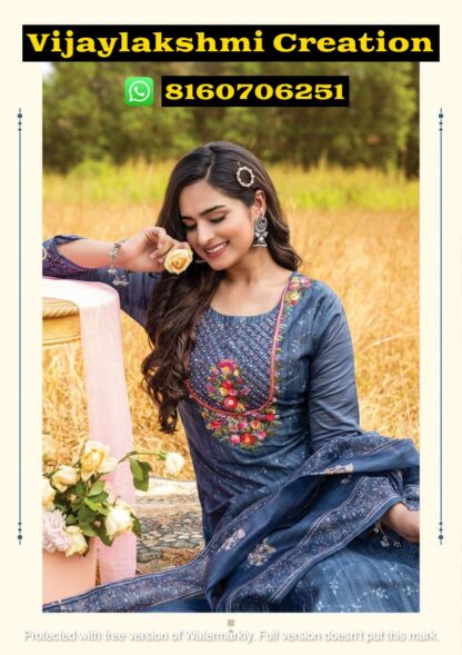 Anju Fabrics Insta Girl Vol 3 D.No Instagirl 2694 Viscose Embroidery Designer Kurti Pant With Dupatta In Singles And Full Catalog