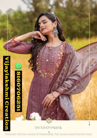 Anju Fabrics Insta Girl Vol 3 D.No Instagirl 2695 Viscose Embroidery Designer Kurti Pant With Dupatta In Singles And Full Catalog