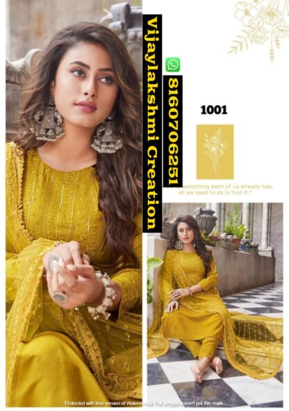 Ladies Flavour Raashi D.No 1001 And 1002 Viscose Kurti With Bottom and Dupatta In Singles and Full Catalog