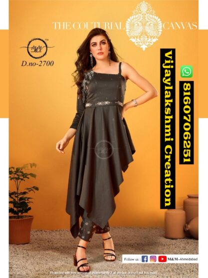 M&M D.No 2700 Indo western dress In Singles And Full Catalog