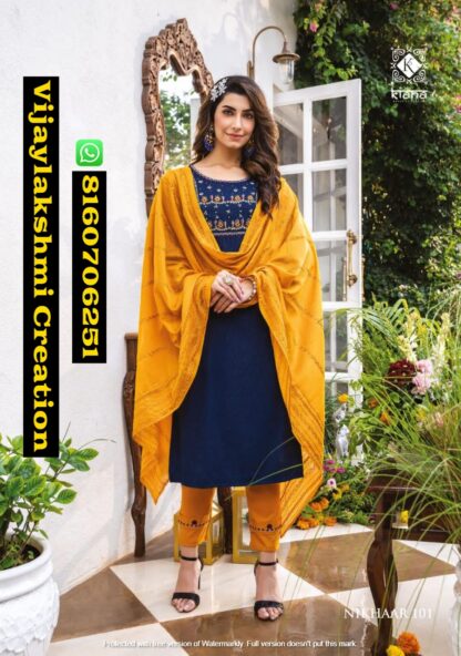 Nikhaar by Kiana D.No 101 Designer Festive Wear Readymade Salwar Kameez in Singles and Full Catalog