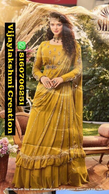 Shivali new collection Yellow Gown In Singles And Full Catalog