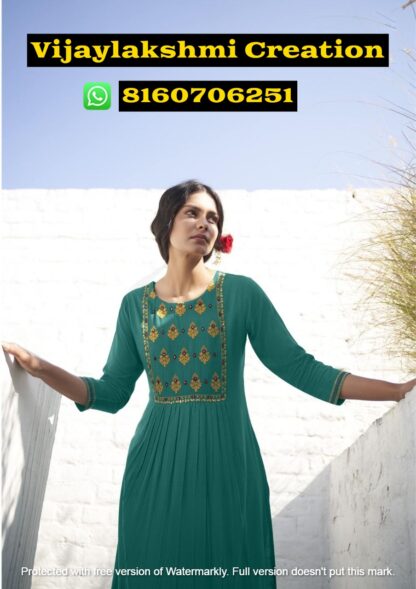 Himanshi New Festive Wear Kurti Collection Teal in singles and full catalog