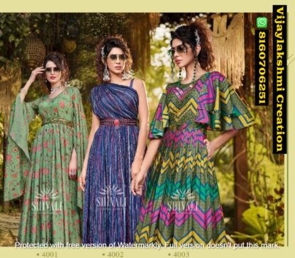 Shivali Triple Dhamaka 4.0 D.No 4001 To 4003 Fancy With Printed Work Stylish Designer Party Wear Fancy Kurti In Singles And Full Catalog