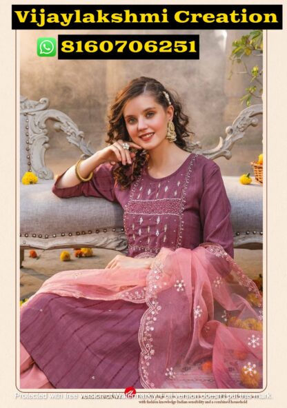 You By Wanna Gia D.No. GIA 103 Fancy Rayon Kurti Pant Dupatta Set In Singles And Full Catalog