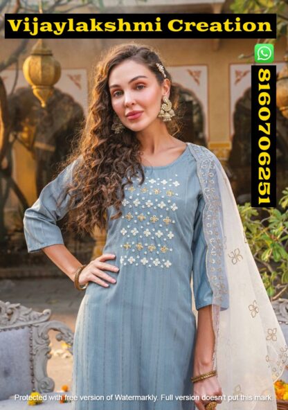 You By Wanna Gia D.No. GIA 104 Fancy Rayon Kurti Pant Dupatta Set In Singles And Full Catalog