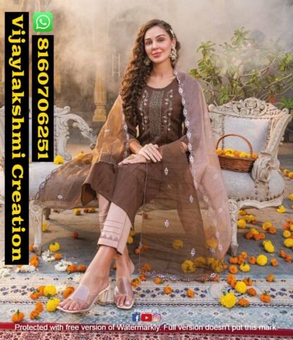 You By Wanna Gia D.No. GIA 106 Fancy Rayon Kurti Pant Dupatta Set In Singles And Full Catalog