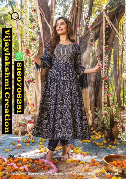 You by Wanna Naira Queen D.No, NQ 104 Rayon Full Stitched Salwar Suits In Singles and Full Catalog