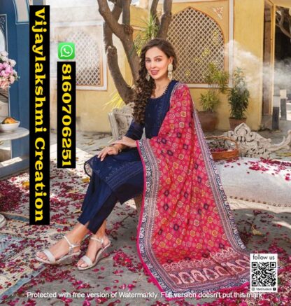 18 Attitude Elite Vol-3 D.No Elite 302 Anf Elite 304 Pure Chanderi With Inner Top With Pant And Dupatta In Singles And Full Catalog