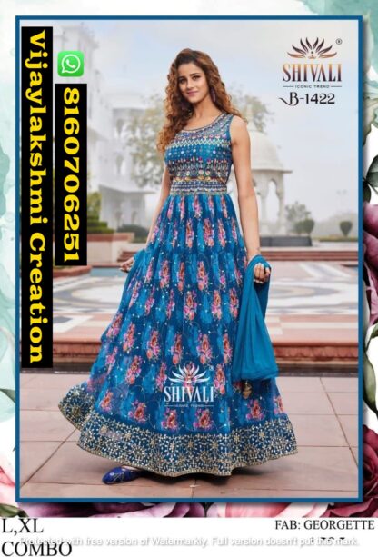 Shivali B 1422 Gowns In Singles And Full Catalog