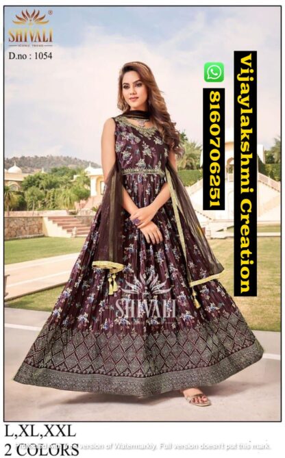 Shivali D.No 1054 Gowns In Singles And Full Catalog