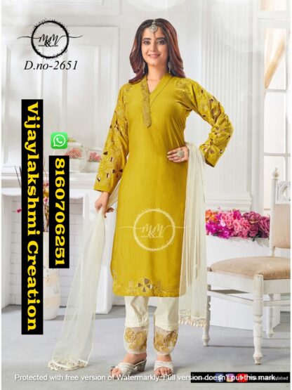 Mukesh & Mohit (M & M) D.No 2651 New Collection Of Indo Western Gowns salwar suit In Singles And Full Catalog