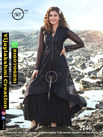 Mukesh & Mohit (M & M) D.No 2746 New Collection Of Indo Western Gowns salwar suit In Singles And Full Catalog