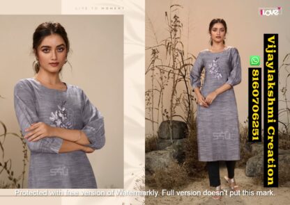1love By S4U Pearl D.No P-08 Viscose Slub Fancy Ladies Casual Kurtis Collection In Singles and Full Catalog