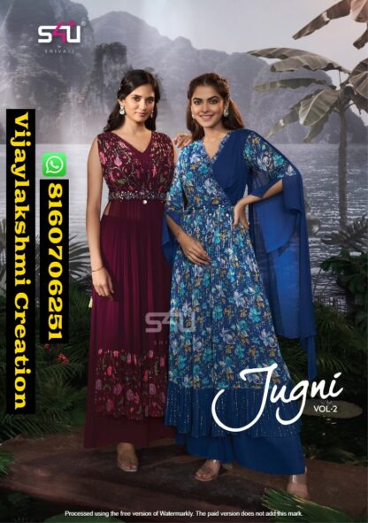 S4U Jugni Vol 2 Readymade Nayra Style Kurtis With Plazzo And Dupatta Collection In Singles And Full Catalog
