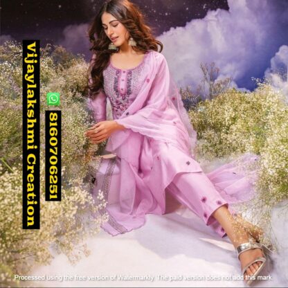 Anju Fabrics Chandni D.No Chandni 3073 Stylish Designer Kurti Pant With Dupatta In Singles And Full Catalog