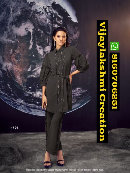 Nu Vol 47 D.No 4701 Co Ord Sets Imported Fabrics Western Party Wear Collection in Singles and Full Catalog