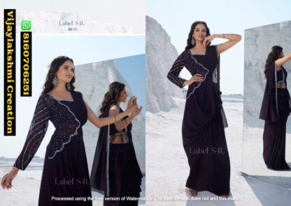 S4U the Bridesmaids Edit BE-03 Pre-draped Saree With Half Jacket, Lengha Set, Gown With Half Jacket in Singles and Full Catalog