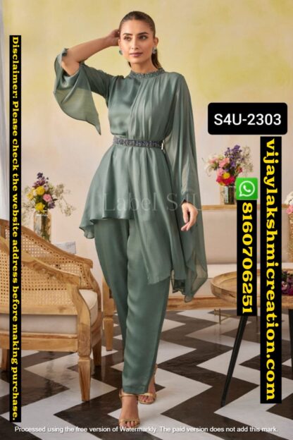 Label S4U 2303 Kurti with bottom in singles and full catalog