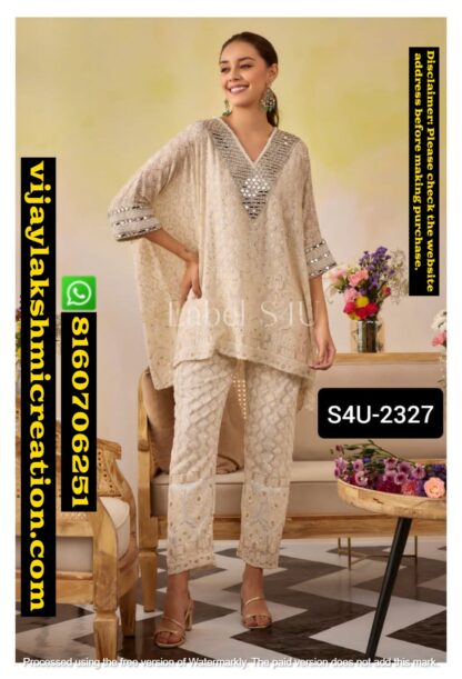 Label S4U 2327 Kurti with bottom in singles and full catalog