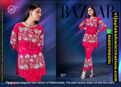 Mukesh & Mohit (M & M) D.No 2877 Partywear Kurti With Bottom In Singles And Full Catalog