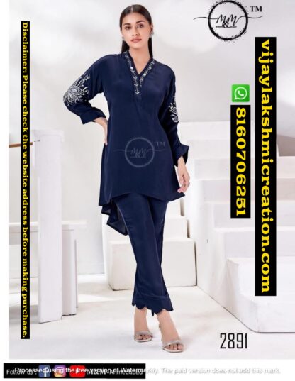 Mukesh & Mohit (M & M) D.No 2891 Partywear Kurti With Bottom In Singles And Full Catalog