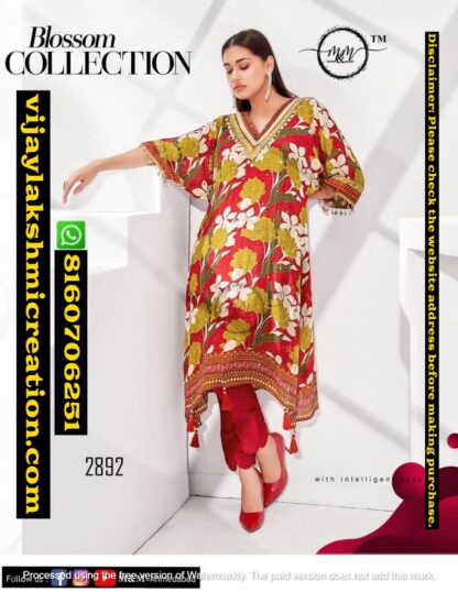 Mukesh & Mohit (M & M) D.No 2892 Partywear Kurti With Bottom In Singles And Full Catalog