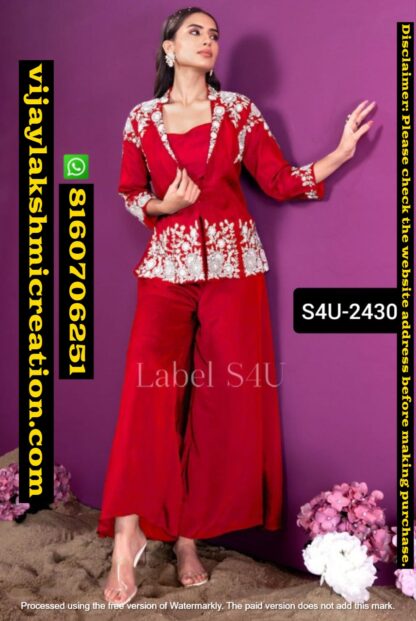 Label-S4U-2430-Indo-Western-Kurti-with-bottom-in-singles-and-full-catalog