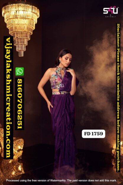 S4U Festive Diaries Vol. 17 D.No FD 1759 Gown in Singles and Full Catalog