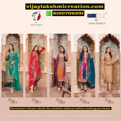 Anju Fabrics Fiza 3501 To 3505 Kurti And Pant With Dupatta In Singles And Full Catalog