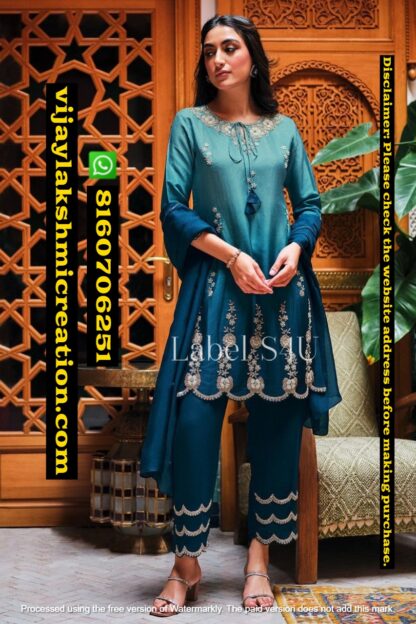 Label S4U Blue Tulip Pant Set Collections In Singles And Full Catalog