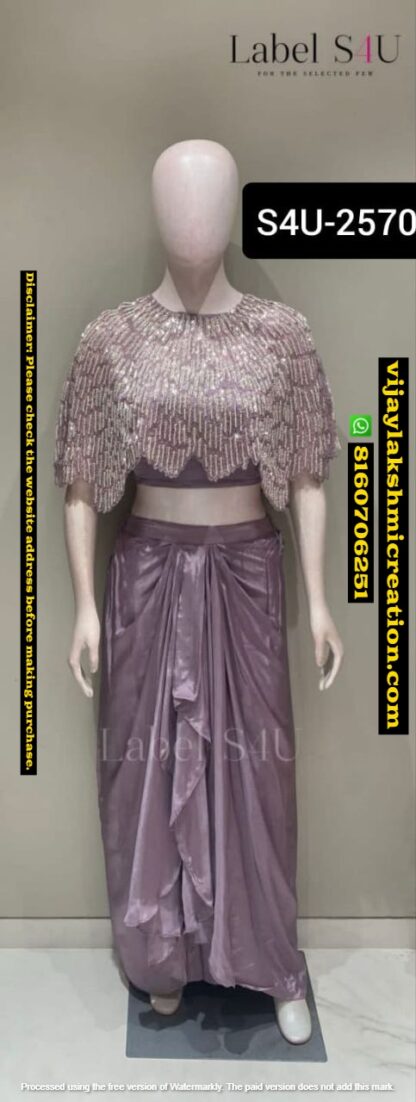 Label S4U D.no S4U-2570 Purple Top & Skirt Set In Singles and Full Catalog