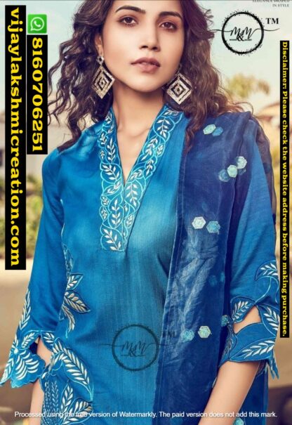 Mukesh & Mohit (M & M) Sprint Edit 24 Blue Partywear Kurti With Bottom In Singles And Full Catalog