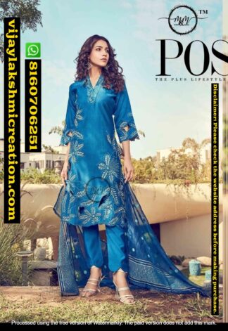 Mukesh & Mohit (M & M) Sprint Edit 24 Blue Partywear Kurti With Bottom In Singles And Full Catalog