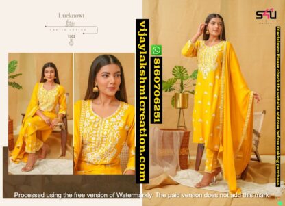 S4U D.No Lucknowi 1003 Lucknowi embroidered suits In Singles And Full Catalog