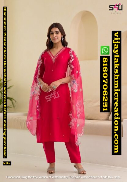 S4U Noor Fancy Red Kurti Bottom With Dupatta In Singles And Full Catalog