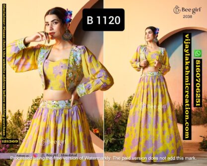 Bee Girl D.No 2038 B1120 Gown In Singles And Full Catalog 121369