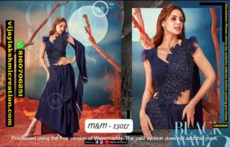 M&M D.No 13017 Blue Gown In Singles And Full Catalog 121686
