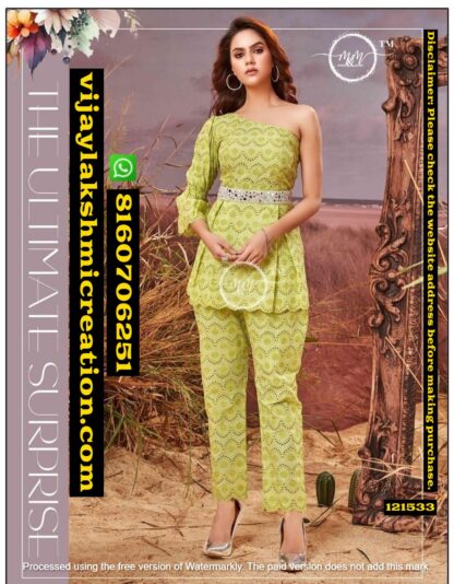 M&M Stylish Co-Ords In Singles And Full Catalog 121533