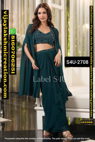 Label S4U 2708 Draped Cape Set 123398