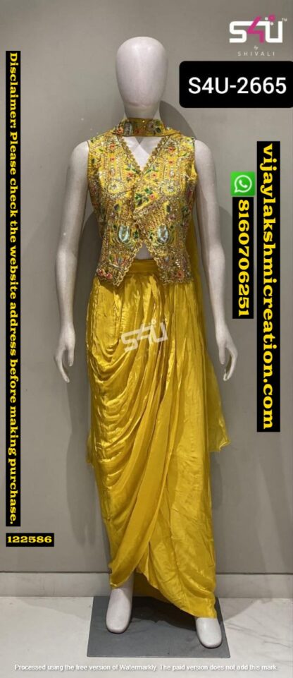 S4U-2665 Dhoti Style Saree 122586