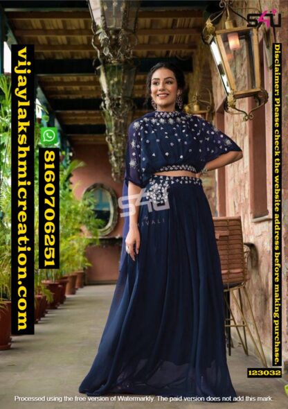 S4U Blue Lehenga In Singles And Full Catalog 123032