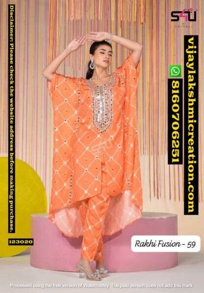 S4U Rakhi Fusion-59 Kaftan And Pant Set In Singles And Full Catalog 123020